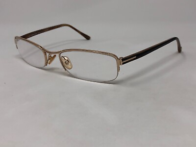 #ad TOM FORD TF5023 772 Eyeglasses Frame Italy Half Rimless 51 17 135 Gold Grey GC25