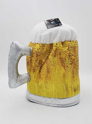 #ad Beer Mug Hat Stein Glass Funny Novelty Costume Plush Halloween