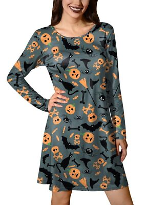#ad For G and PL Halloween Printed Cosplay Women Costume Novelty Knee Length Club... $29.22