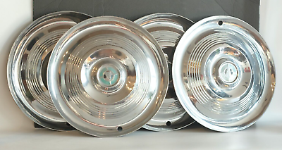 #ad 1950s Chrysler New Yorker Hubcaps Wheel Covers 15quot; 3 Crown Crest Set of 4 Nice