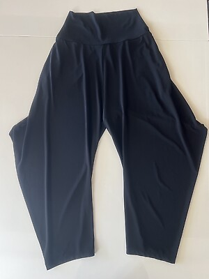 #ad ISSEY MIYAKE Black Harem Tapered Leg Ankle Pants Size 2 Small