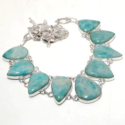 #ad Amazonite Pear Shape Gemstone Handmade Antique Gift Jewelry Necklace 18quot; DN 2487 $18.19