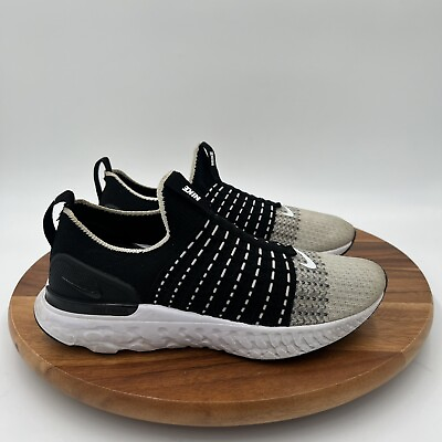 #ad Size 8 Nike React Phantom Run Flyknit 2 Womens Sneaker Shoes Blk Grey CJ0280001