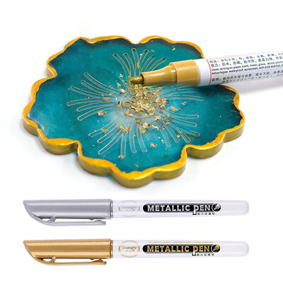#ad Metallic Waterproof Permanent Paint Pens DIY Epoxy Resin Craftwork Art Marker