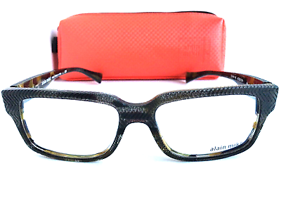 #ad New ALAIN MIKLI A 26030 C140 53mm Havana Gray Men#x27;s Eyeglasses Frame Italy