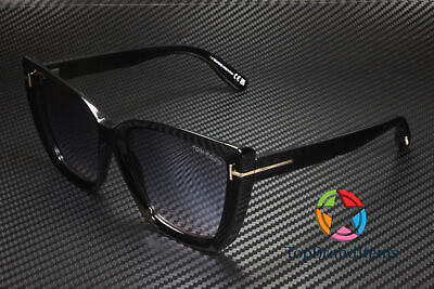 #ad TOM FORD Scarlet 02 FT0920 01B Shiny Black Grad Blue Pink 57 Women#x27;s Sunglasses