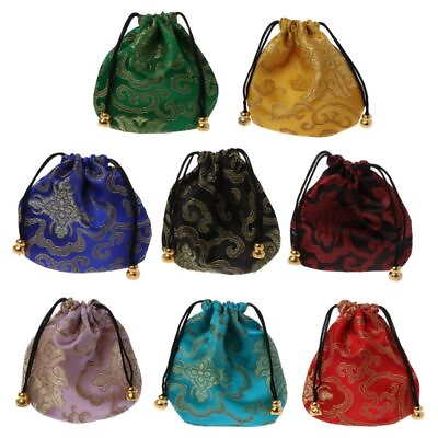 #ad Traditional Silk Travel Chinese Embroidery Jewelry Bag $6.44