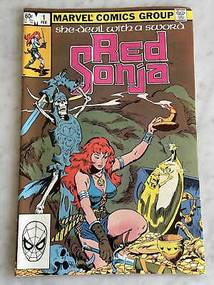 #ad Red Sonja #1 Buy 3 for Free Shipping Marvel 1983 AF