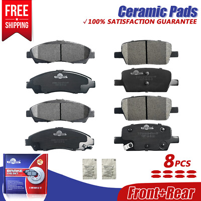 #ad Front and Rear Ceramic Disc Brake Pads Fit For Chevrolet Traverse GMC Acadia