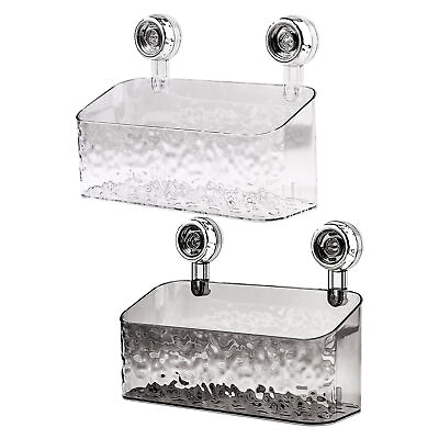 #ad Light Luxury Style Glacier Pattern Suction Cup Shelf New Suction Shower Caddy
