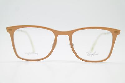 #ad Glasses Ray Ban RB 7086 Braun Silver Oval Frames Eyeglasses New