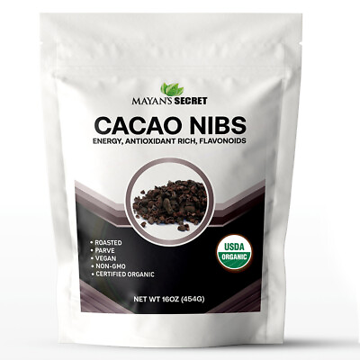 #ad Superfoods Roasted Organic Cacao Nibs 1 Lb USDA CERTIFIED Keto Vegan