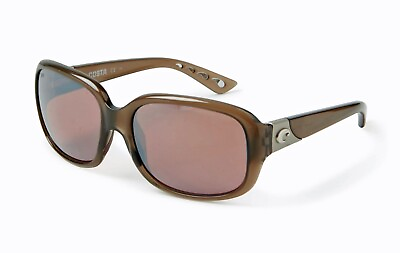 #ad Costa Del Mar Gannet Polarized Sport Sunglasses Taupe Copper Silver Mirror 580P