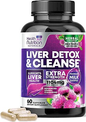 #ad Liver Cleanse Detox amp; Repair 1166 mg Support Supplement with Milk Thistle