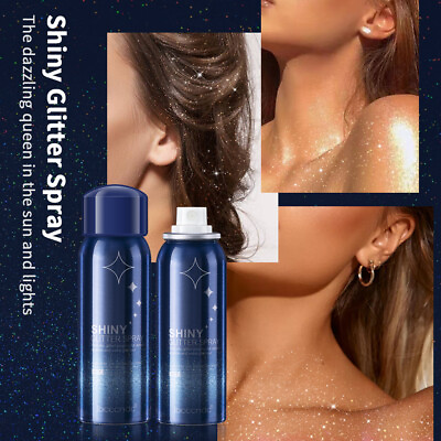 #ad Women Makeup Hair Body Glitter Spray Nightclub Party Body Starry Glitter Stage