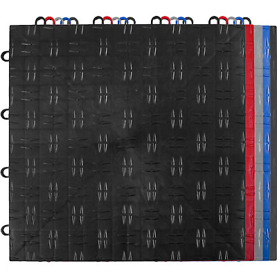 #ad VEVOR 25 50 Pack Garage Tiles 12x12quot; Interlocking Garage Flooring Mats 50 sq.ft