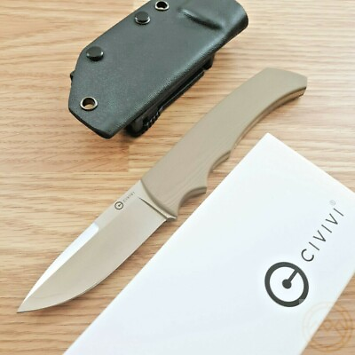 #ad Civivi M2 Backup Fixed Knife 3.13quot; D2 Tool Steel Blade Tan G10 Handle C2016A