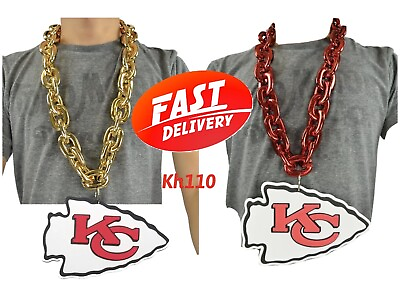 #ad NFL Kansas City Chiefs 3D Foam Fan Chain Necklace