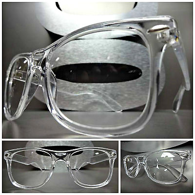 #ad Men#x27;s Women VINTAGE RETRO Style Clear Lens EYE GLASSES Transparent Crystal Frame