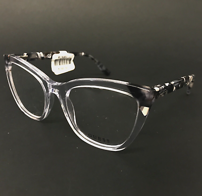 #ad Guess Eyeglasses Frames GU2674 027 Black White Marble Clear Cat Eye 53 19 140