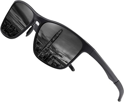 #ad PANNER Men#x27;s Retro Aviator Polarized Sunglasses UV400 Protection Al Mg Metal Fra