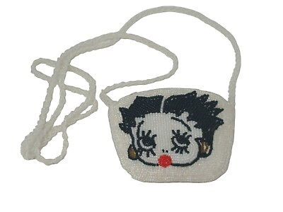 #ad Vintage Betty Boop Beaded Purse Small With Strap Rare