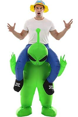 #ad Double Couple Inflatable Alien Dinosaur Costume Halloween Blow up Costumes fo...