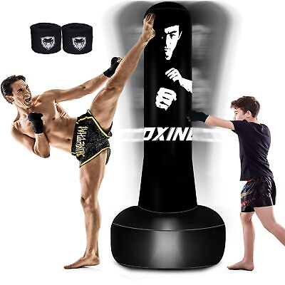 #ad 69quot; Heavy Punching Bag Boxing Standing MMA Fitness Kickboxing Training Equipment