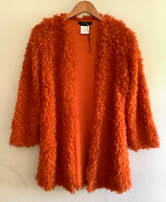 #ad Vertigo NEW Women#x27;s Orange Fleece Jacket X SMALL New Sugg. Retail Price $278.00