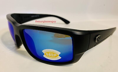 #ad 🔥SALE🔥 Costa Del Mar Fantail Matte Black Polarized Sunglasses Blue Lens 580P