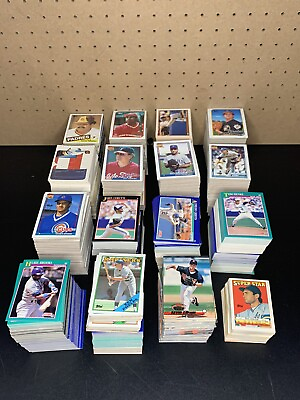 #ad Huge Lot of 1000s of 80s And 90s Baseball cards 14lbs