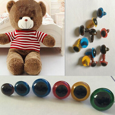 #ad 100Pcs 8 20mm Plastic Safety Eyes for Teddy Bear Doll Animal Puppet Craft DIY