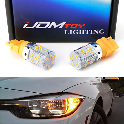 #ad 3x Brighter Amber Canbus Error Free LED Bulbs For 3 5 Series Front Turn Signals $32.39