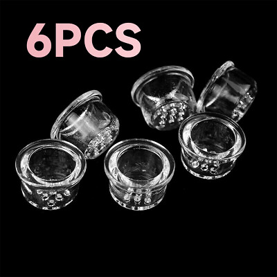 #ad 6Pcs 9 Holes Glass Bowl Replacing For Silicone Smoking Pipe Cigarette Accessorie