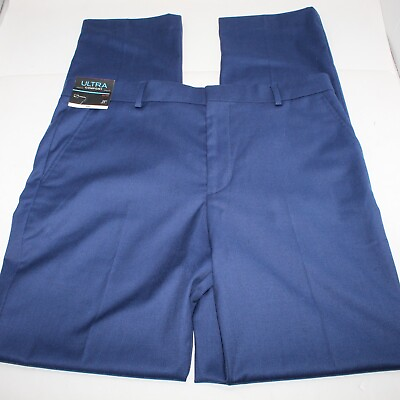 #ad J. Ferrar JF Slim NWT Men#x27;s 34 x 34 Blue Ultra Comfort Flat Front Chino Pants