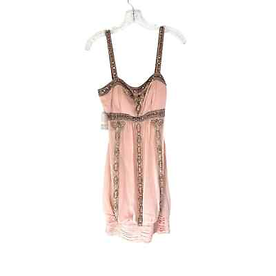 #ad NWT Sue Wong Nocturne Blush Pink Beaded Sequin Cocktail Dress Size 4