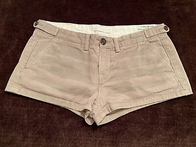 #ad All Saints Ladies Womens Shorts Beige Size 10 Distressed 32 W 12 Camel Taupe