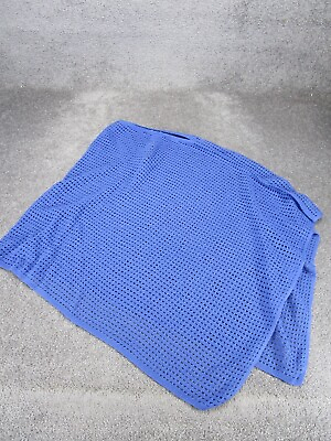 #ad J. Jill Sweater Womens One Size Tunic Knit Blue Linen Cotton Blend NEW