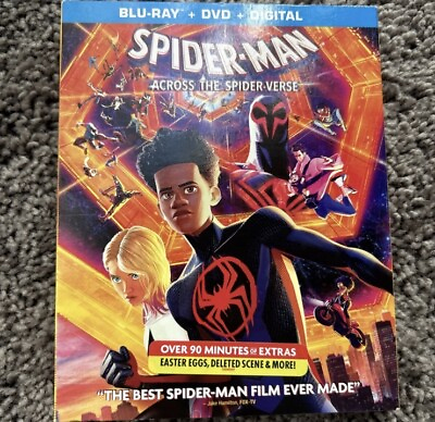 #ad Spider Man: Across the Spider Verse Blu ray DVD Digital Code 2023 Slipcover