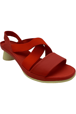 #ad Camper Leather Heeled Sandals Alright Red