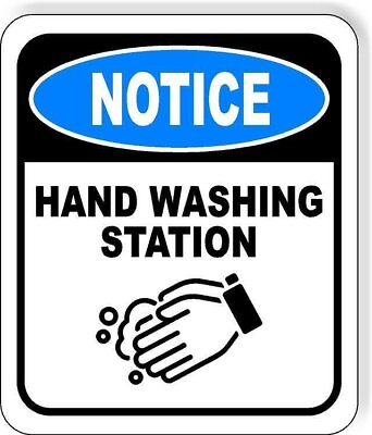 #ad NOTICE Hand Washing Station Aluminum composite sign