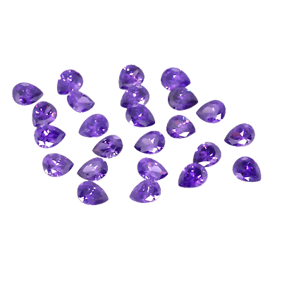 #ad Lab Created Classic Zirconia Stone 70 Carat 24 Pc Purple Pear Lot for Necklaces