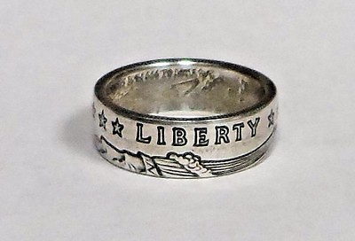 #ad .999 SILVER ROUND COIN RING sizes 4 12
