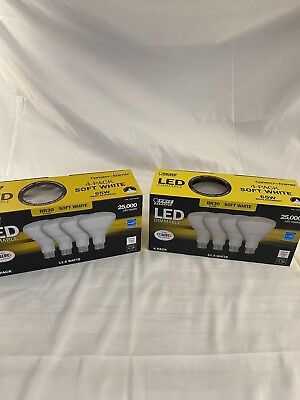 #ad 8 x FEIT BR30 FLOOD Dimmable LED 65w 750 Lumen Soft White New 2 x 4 packs $10.33