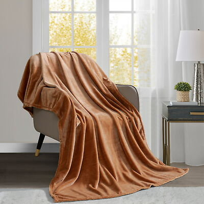 #ad Copper Pipe Polyester Velvet Plush Throw Suitable for Adult 50quot; x 72quot; Washable