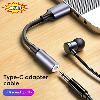 #ad USB Type C to 3.5mm AUX Audio Headphone Jack Adapter For All Samsung 2024 $1.59