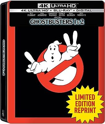 #ad New Steelbook Ghostbusters Movie 2 Pack: I amp; II UHD Blu ray Digital