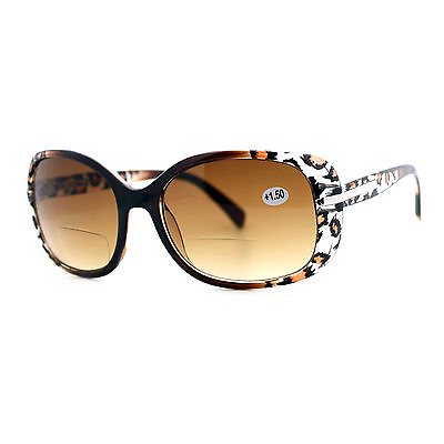 #ad Womens Fashion Bifocal Lens Sunglasses Oval Rectangular Frame UV 400