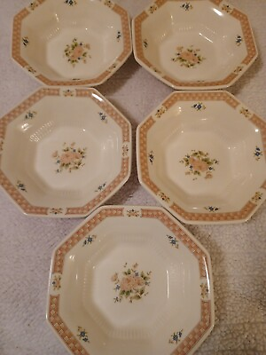 #ad Vtg Nikko Classic Cameo Rose 🌹 Soup Cereal Bowls Set Of 5 Made In Japan