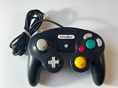 #ad Mario Retro Controller For Nintendo GameCube Black Original Cleaned amp; Tested